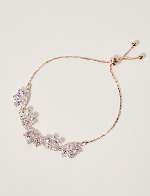 Harlow Crystal Slider Bracelet, Rose Gold Tone product photo View 04 L