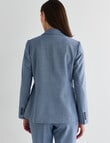 Oliver Black Long Sleeve Classic Blazer, Navy Cross Hatch product photo View 02 S