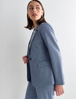 Oliver Black Long Sleeve Classic Blazer, Navy Cross Hatch product photo View 05 S