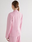 Whistle Long Sleeve Double Breasted Blazer, Soft Pink product photo View 02 S