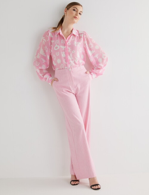 Whistle Straight Leg Reg Length City Pant, Soft Pink product photo View 03 L