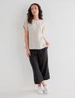 Zest Essential Linen Short Sleeve Top, Sandshell product photo View 03 S