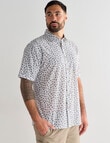 Kauri Trail Leaf Short Sleeve Slub Shirt, Taupe product photo