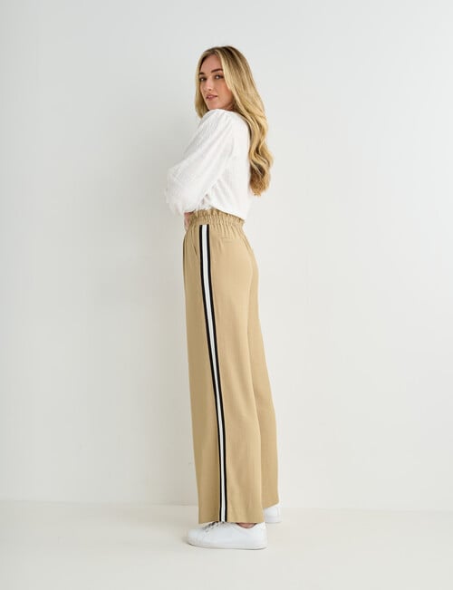 Whistle Sport Stripe Regular Length Jog Pant, Camel product photo View 07 L