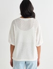 Zest Mesh Knitwear Jumper, Ecru product photo View 02 S