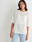 Zest Mesh Knitwear Jumper, Ecru product photo View 05 S