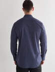 L+L Burgundy Ditsy Printed Stretch Shirt, Navy product photo View 02 S