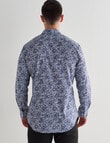 L+L All Over Printed Stretch Shirt, Floral Blue product photo View 02 S