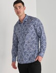 L+L All Over Printed Stretch Shirt, Floral Blue product photo View 05 S