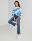 Zest Stripe Mesh Knitwear Jumper, Periwinkle product photo View 03 S