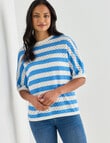 Zest Stripe Mesh Knitwear Jumper, Periwinkle product photo View 05 S