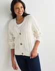 Zest Lace Cotton Cardigan, Ecru product photo View 05 S