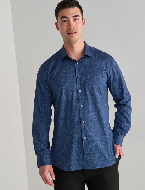 L+L All Over Printed Shirt, Smokey Blue product photo View 05 L