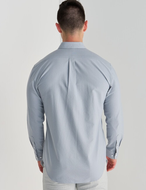 L+L Solid Oxford Shirt, Dusty Blue product photo View 02 L