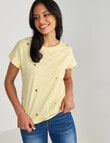 Zest Organic Cotton Boxy Tee, Limoncello Fruit product photo