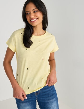 Zest Organic Cotton Boxy Tee, Limoncello Fruit product photo