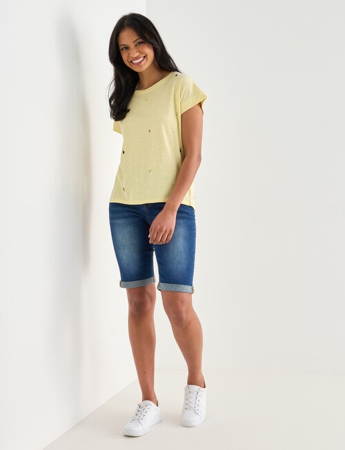 Zest Organic Cotton Boxy Tee, Limoncello Fruit product photo View 03 L