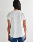 Zest Organic Cotton Boxy Tee, White Fruit product photo View 02 S