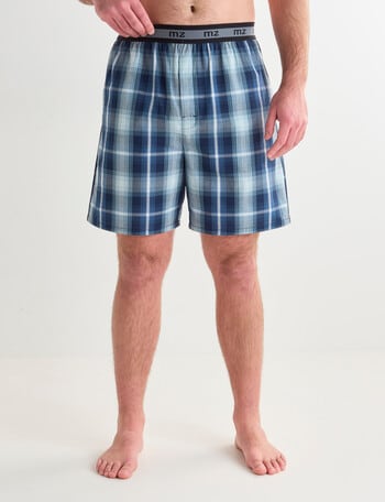 Mazzoni Check Woven Sleep Short, Navy, Blue & White product photo