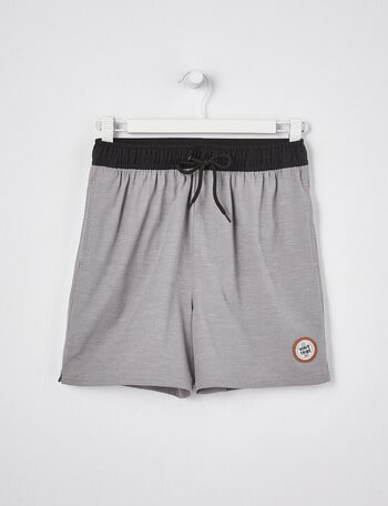 Wavetribe Swim Short Self Stripe, Grey product photo