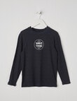 Wavetribe Logo Long Sleeve Rash Top, Navy Marle product photo