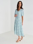 Ella J Ditsy Tea Dress, Sage product photo View 03 S