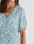 Ella J Ditsy Tea Dress, Sage product photo View 04 S