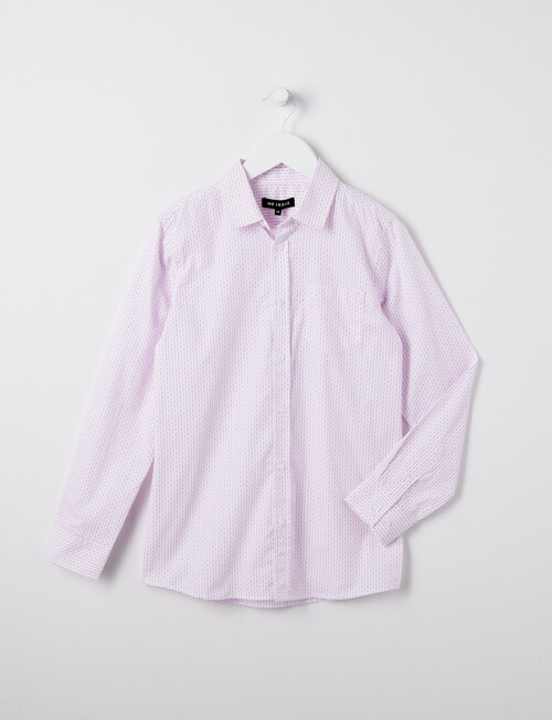 High Street Geo Long Sleeve Formal Shirt, Pink product photo