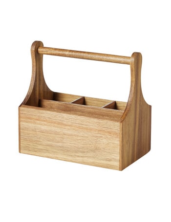 Terrace Acacia Wood Caddy, Natural product photo