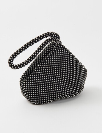 Harlow Wrist Handle Evening Bag, Black product photo