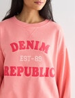 Denim Republic Heritage Sweatshirt, Candyfloss product photo View 04 S