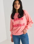 Denim Republic Heritage Sweatshirt, Candyfloss product photo View 05 S