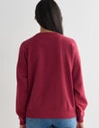 Denim Republic Heritage Sweatshirt, Burgundy product photo View 02 S