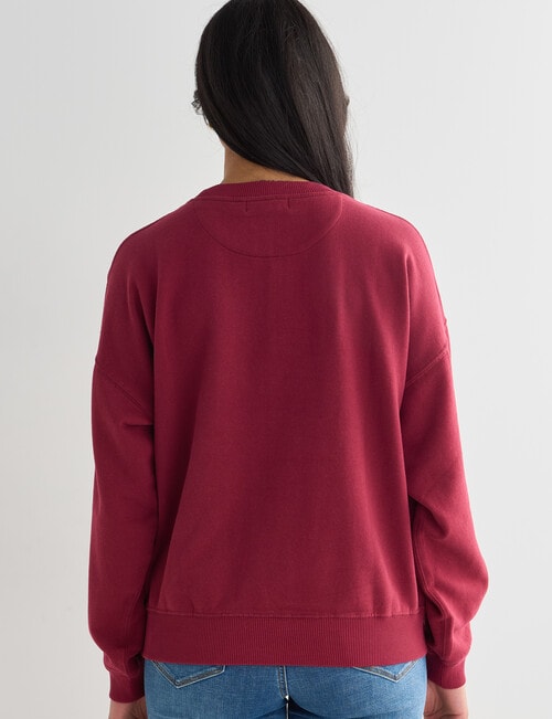 Denim Republic Heritage Sweatshirt, Burgundy product photo View 02 L