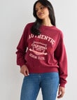 Denim Republic Heritage Sweatshirt, Burgundy product photo View 05 S