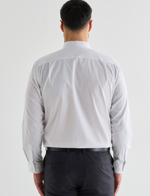 Chisel Zenith Ditsy Long Sleeve Shirt, White product photo View 02 L