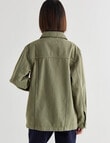 Jigsaw Lizzy Cotton Twill Jacket, Green product photo View 02 S