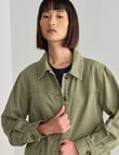 Jigsaw Lizzy Cotton Twill Jacket, Green product photo View 04 S