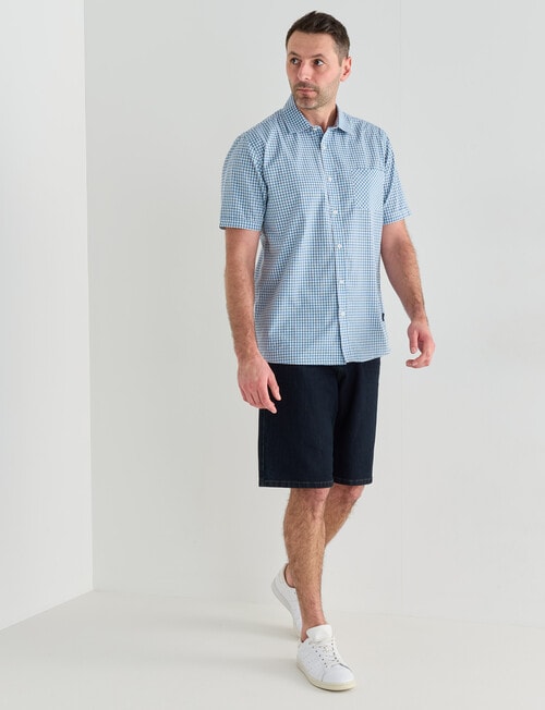 Chisel Mason Mini Short Sleeve Shirt, Teal product photo View 03 L