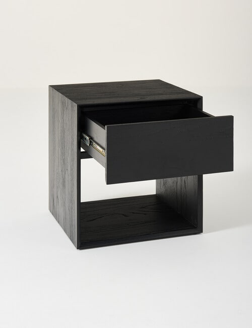 LUCA Devon Bedside Table, Black product photo View 02 L