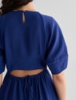 State of play Adrift Panelled Midi Dress, Royal Blue product photo View 06 S