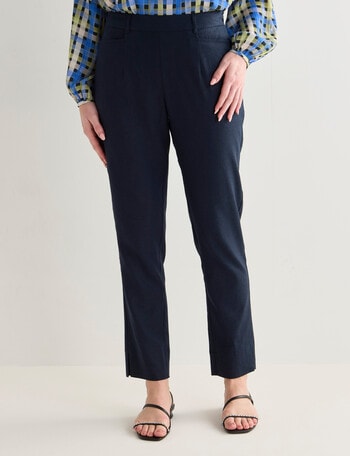 Jigsaw Linen Blend Pull On Straight Leg Pant, Ink product photo