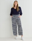 Whistle Printed Culotte, Navy & White product photo View 03 S