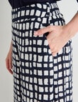 Whistle Printed Culotte, Navy & White product photo View 04 S