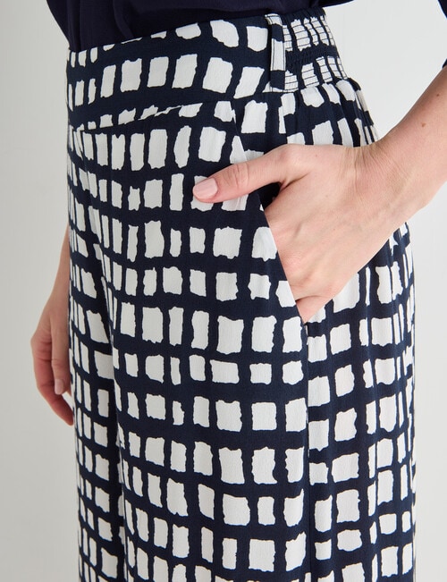 Whistle Printed Culotte, Navy & White product photo View 04 L