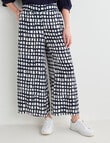 Whistle Printed Culotte, Navy & White product photo View 05 S