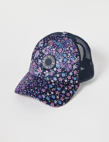 Mac & Ellie Floral Mesh Panel Cap, Navy product photo