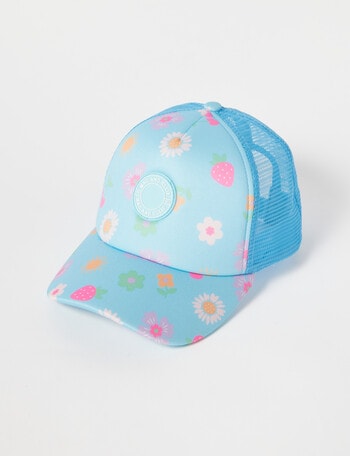 Mac & Ellie Fruity Floral Mesh Panel Cap, Blue product photo