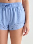 Zest Swimwear Lazer Cut Boardie Short, Dusty Blue product photo View 04 S