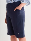 Studio Curve Fashion Short, Navy product photo View 04 S